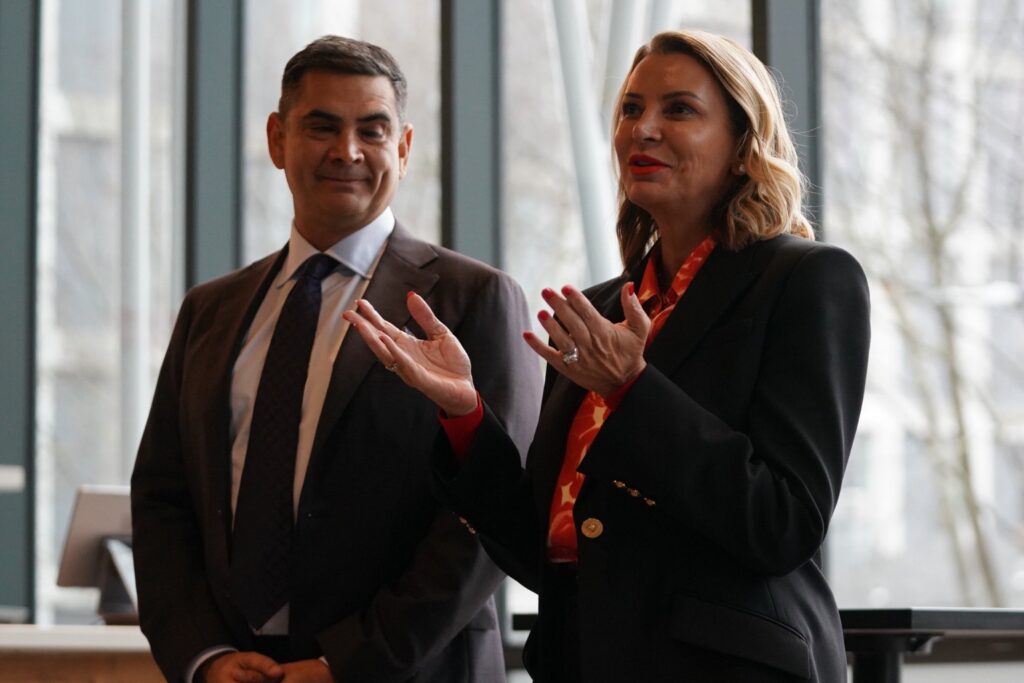 Alex Bhathal with sister Lisa Bhathal Merage