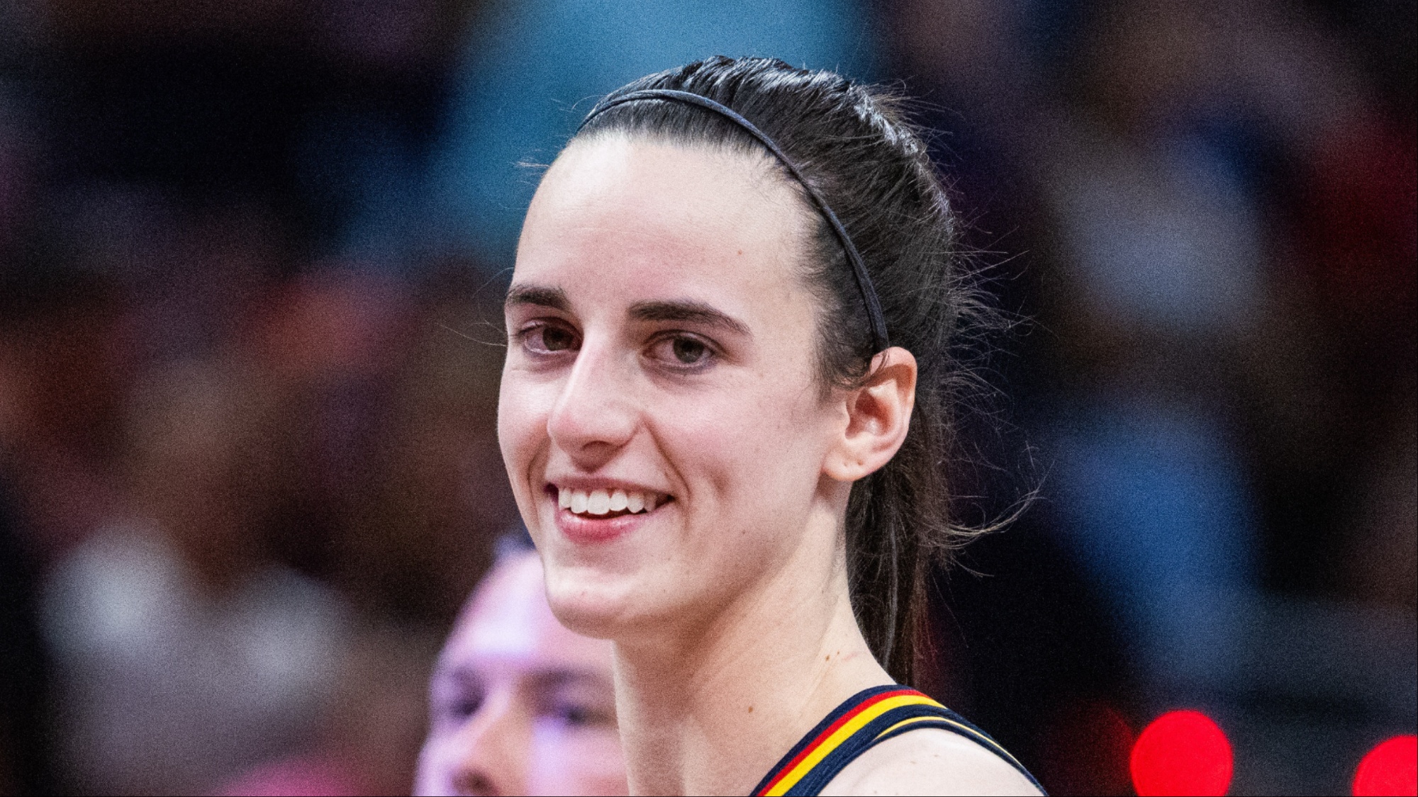 Indiana Fever guard Caitlin Clark in the second half against the Connecticut Sun