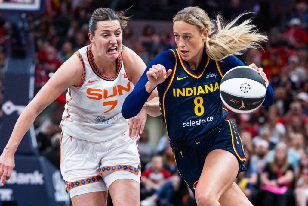 Sophie Cunningham and Aliyah Boston