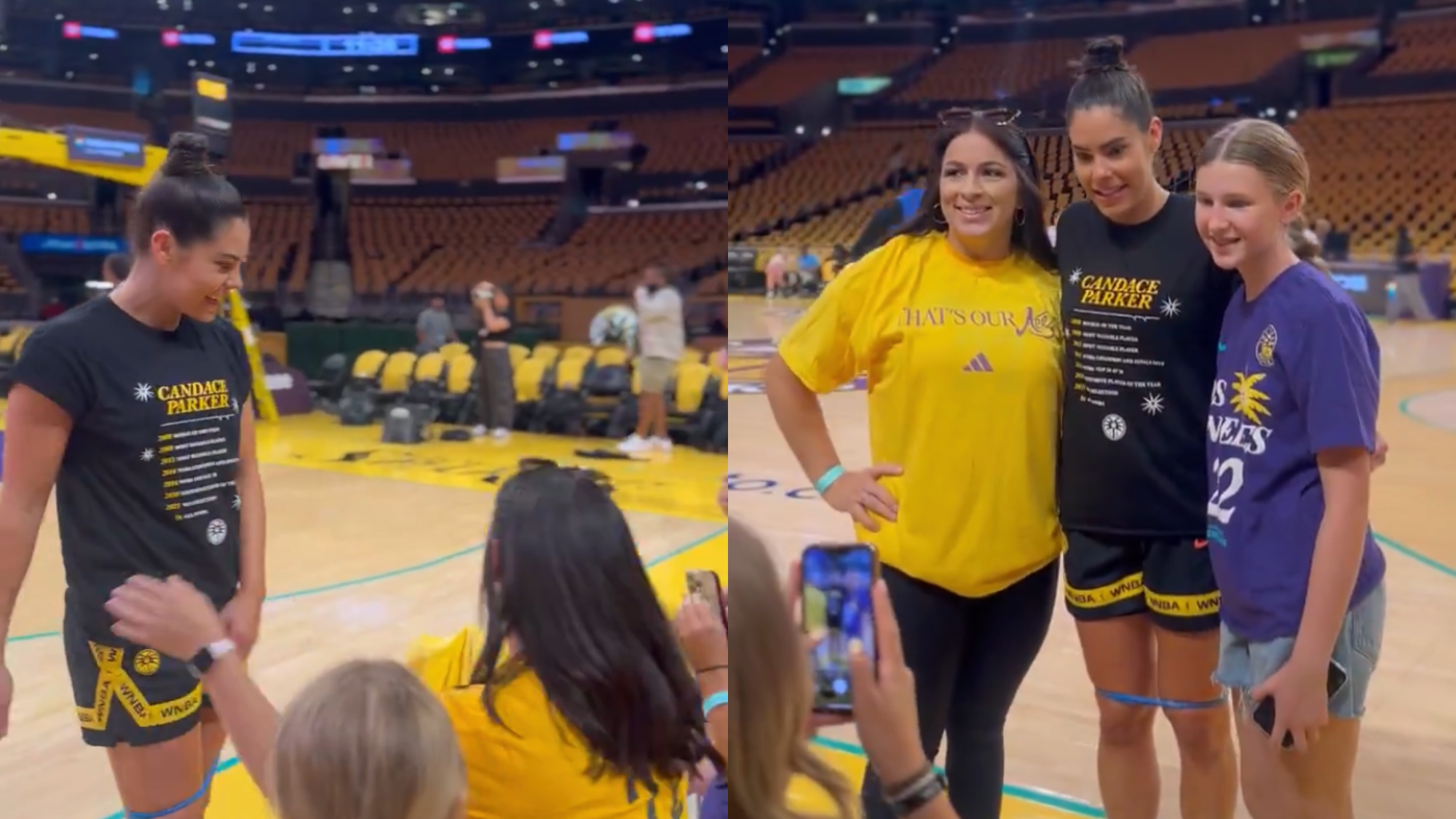 Kelsey Plum Goes Off On Courtside Fan Wearing Caitlin Clark Shirt, Makes Her Wear Sparks Jersey
