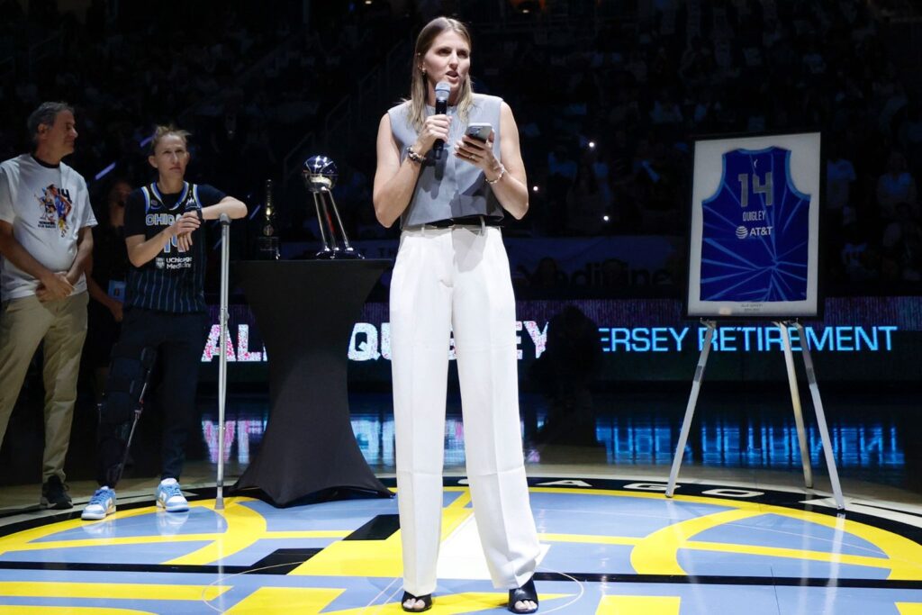 Chicago Sky Honors WNBA Legend Allie Quigley With Historic First Jersey Retirement