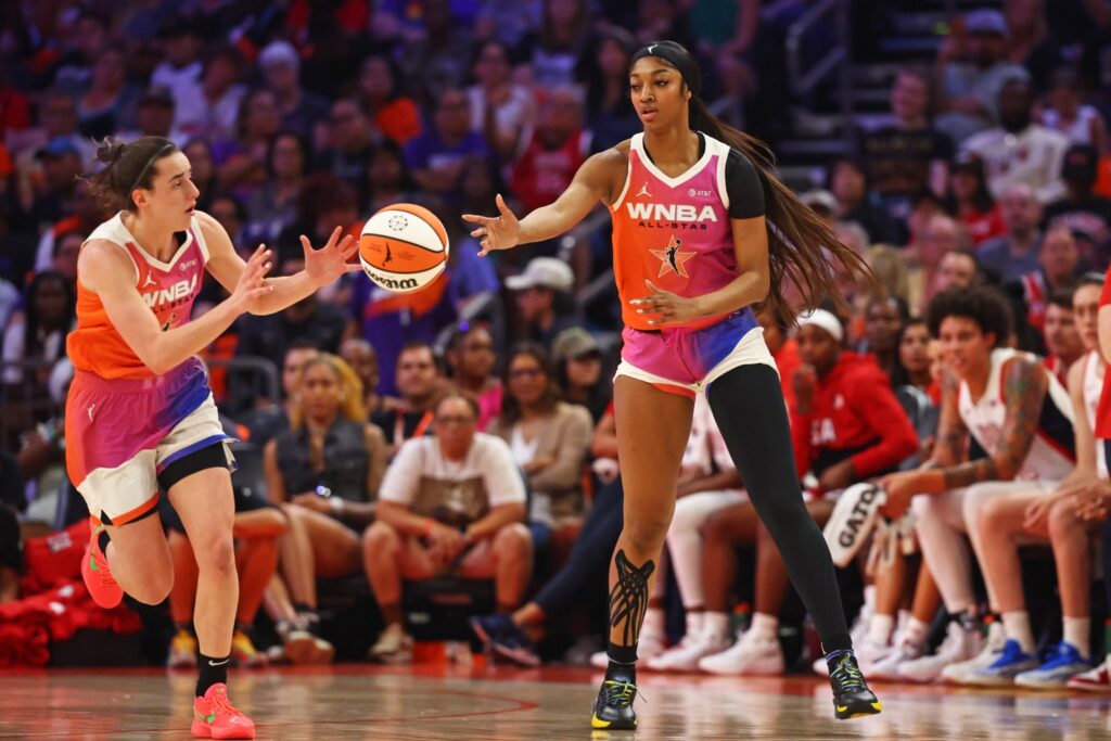 Angel Reese and Caitlin Clark