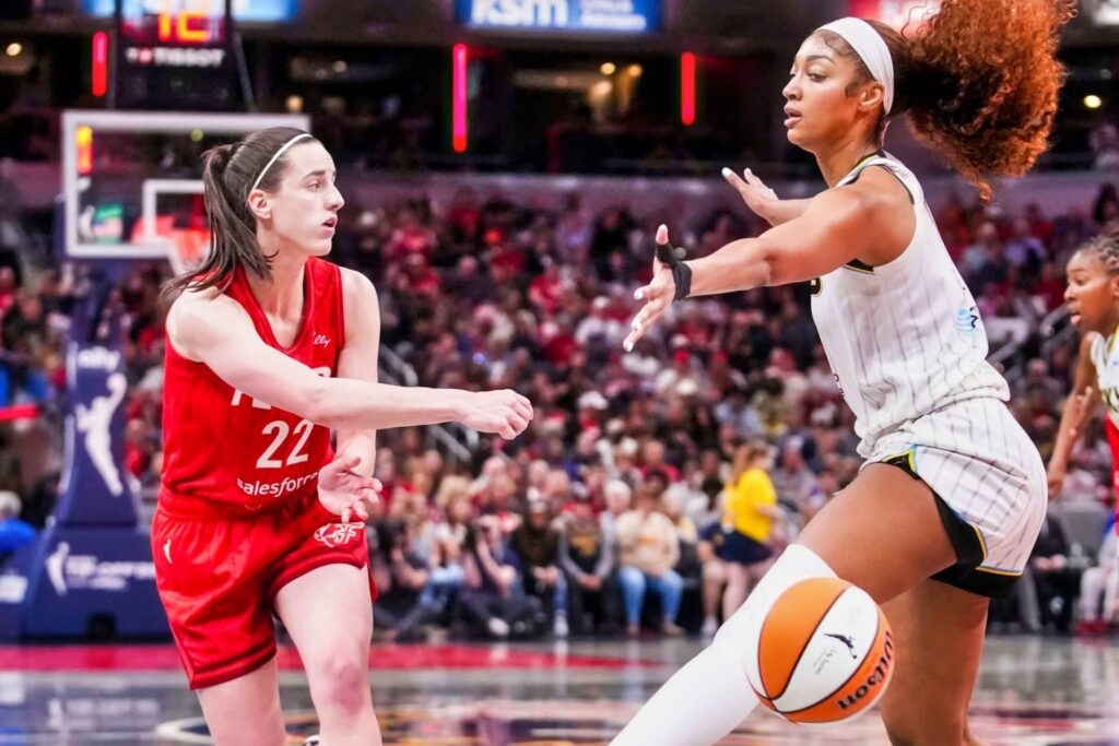 Caitlin Clark and Angel Reese