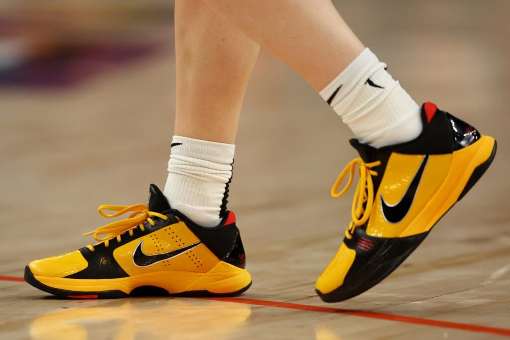 Caitlin Clark wearing Nike's signature shoes