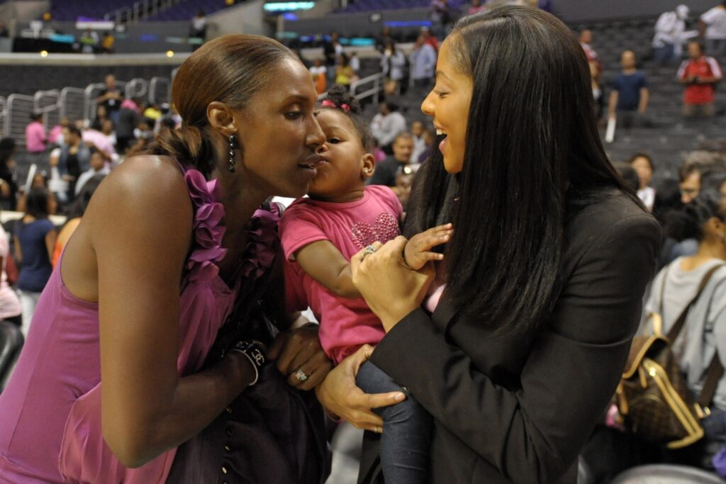 Candance Parker With Daughter Lailaa and Lisa Lesley