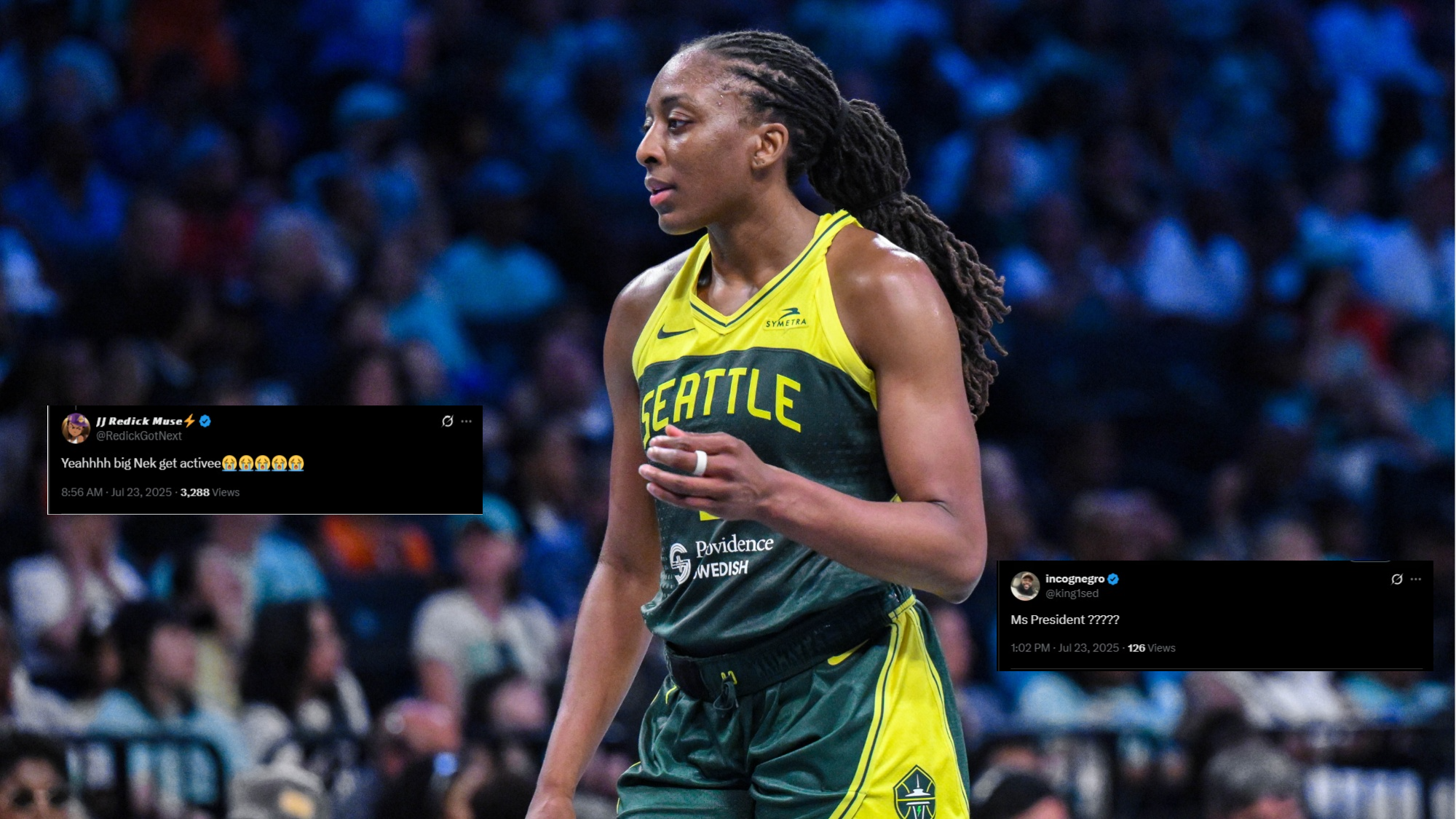 WNBA Fans Divided As Nneka Ogwumike&rsquo;s On-Court Wrestle In Storm vs. Wings Draws Flagrant Foul- &ldquo;Big Nek Get Activee&rdquo;