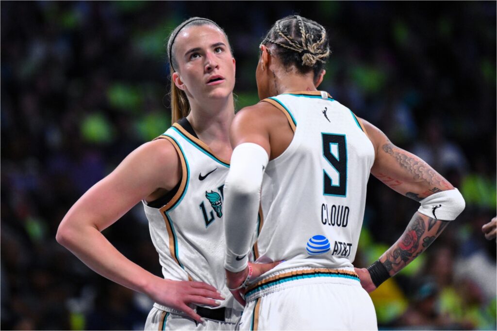 Sabrina Ionescu and Natasha Cloud