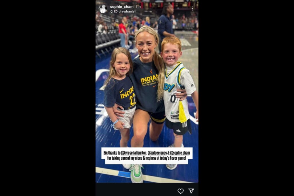 Screen capture of Sophie Cunningham's IG Story