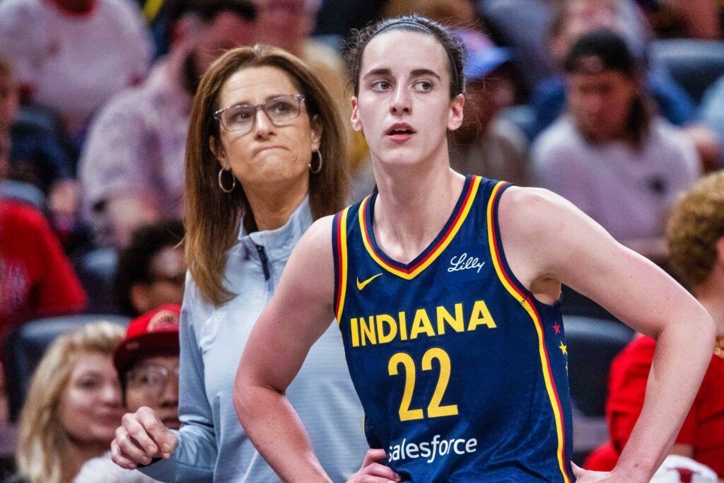 Stephanie White and Caitlin Clark