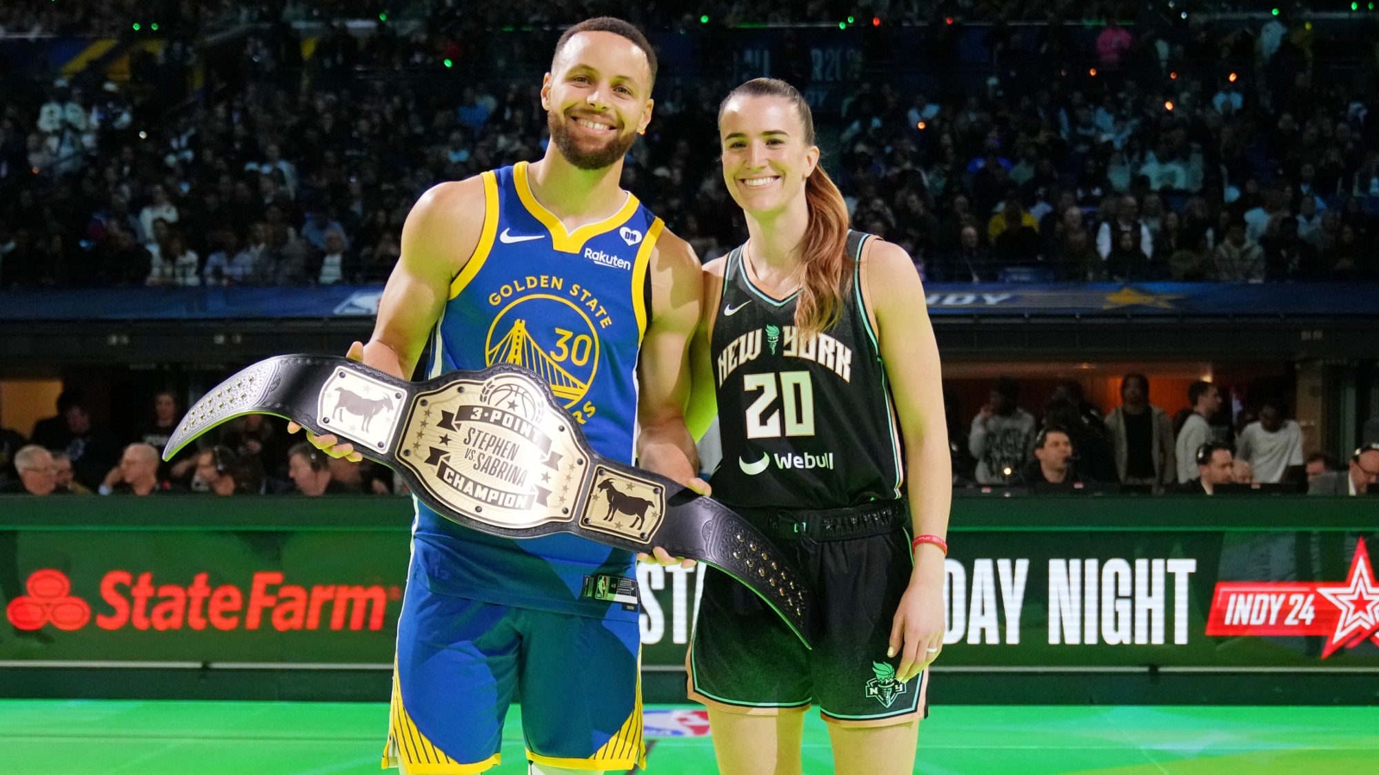&nbsp;Sabrina Ionescu Names Stephen Curry After Winning Second WNBA 3-Point Contest