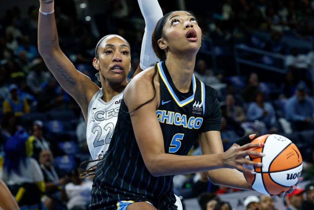 Angel Reese and A'ja Wilson  