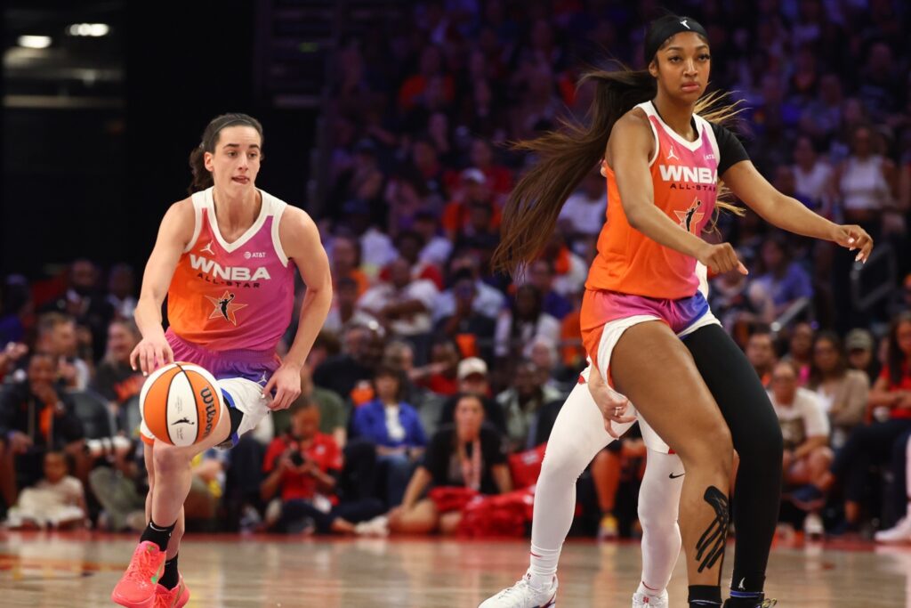 Angel Reese and Caitlin Clark