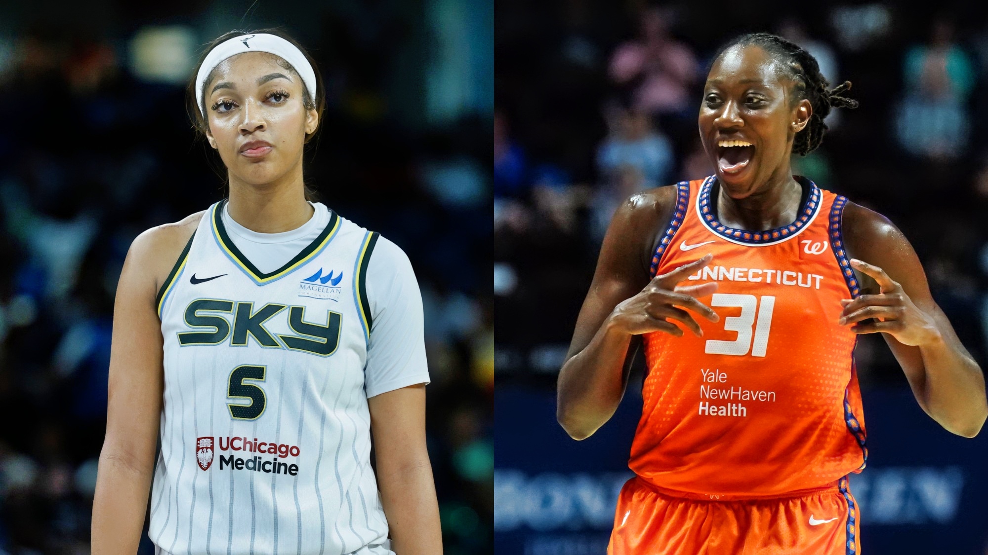 Angel Reese and Tina Charles