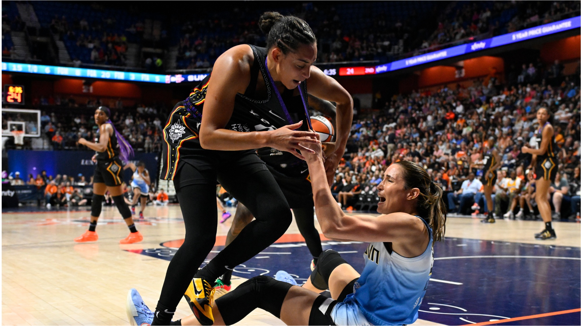 Bria Hartley, Rebecca Allen Scuffle Leads To Three Ejections In Connecticut Sun&rsquo;s Win Over Chicago Sky