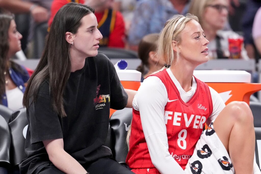 Caitlin Clark and Sophie Cunningham