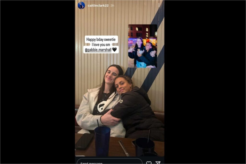 Gabbie Marshall and Caitlin Clark