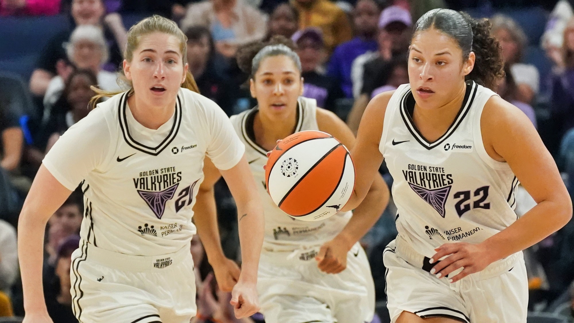 Kate Martin, Veronica Burton Shine In Golden State Valkyries' Narrow Win Over Mystics