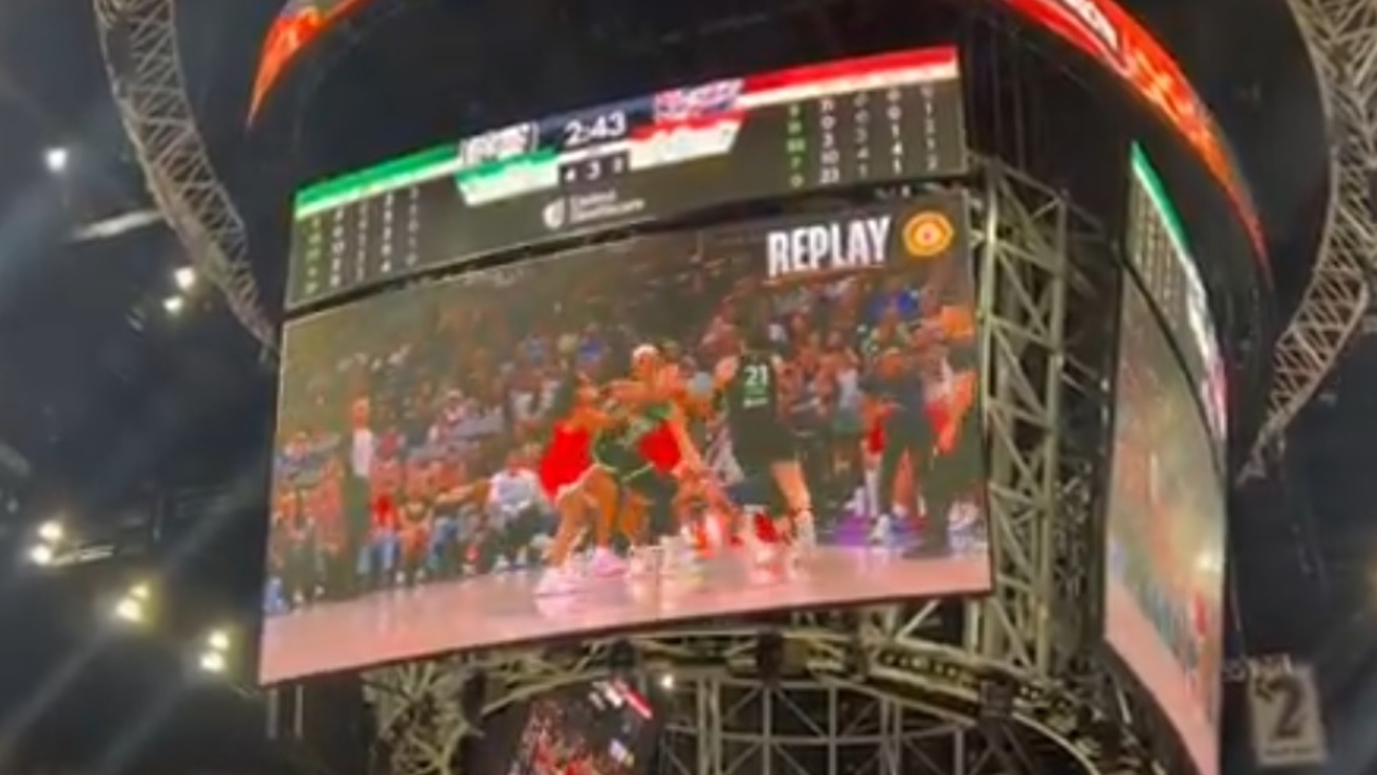 VIDEO: Kelsey Mitchell Takes Face Hit From Jessica Shepard During Third-Quarter Sequence In Indiana Fever's Loss