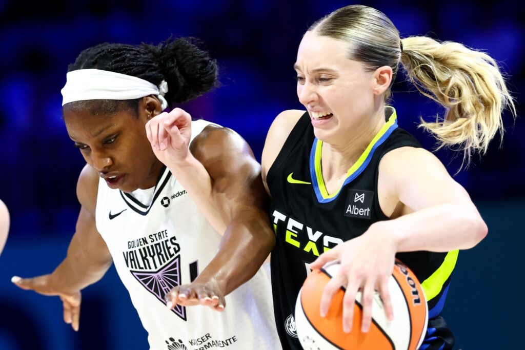 Paige Bueckers and Kaila Charles