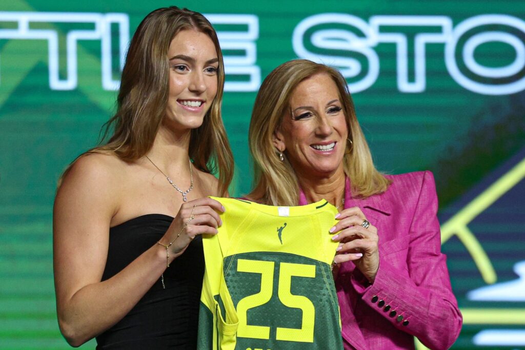 Serena Sundell and Cathy Engelbert (Photo by Imagn Images)