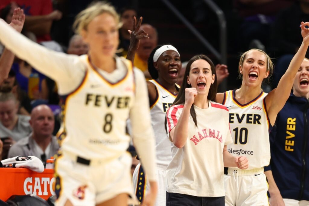 Sophie Cunningham, Caitlin Clark and Lexie Hull