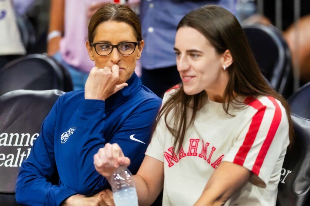 Stephanie White and Caitlin Clark