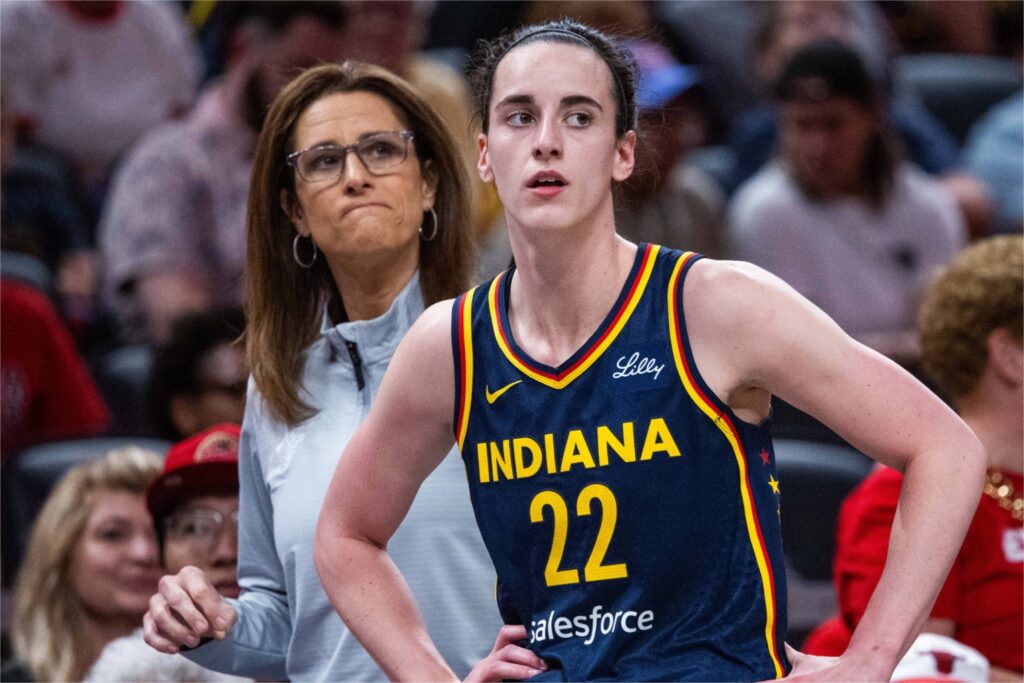 Stephanie White and Caitlin Clark