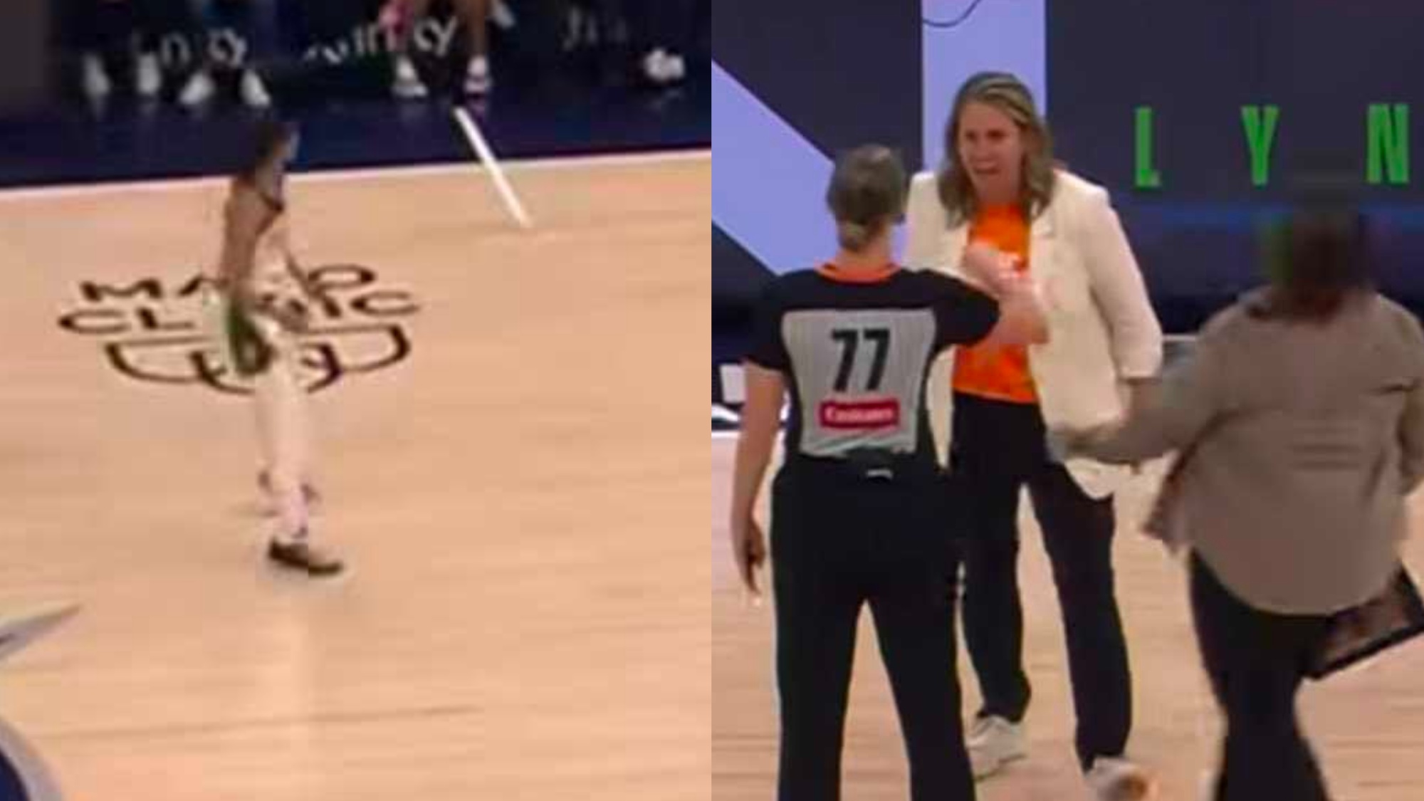 Cameras Caught Cheryl Reeve&rsquo;s Fiery Outburst After Skylar Diggins&rsquo; Epic Three-Pointer Celebration