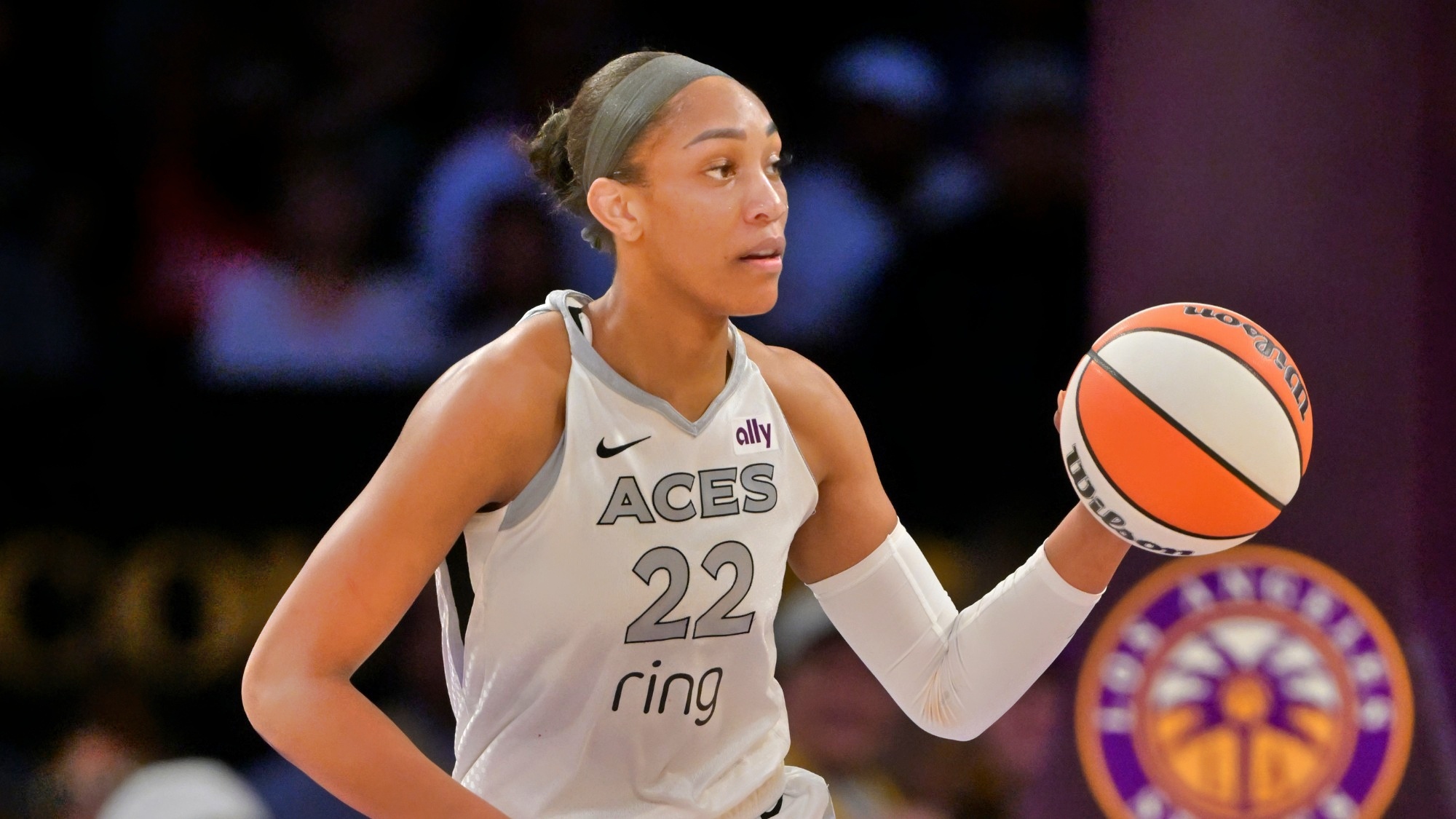 Las Vegas Aces Owner Mark Davis Celebrates A'ja Wilson's Fourth WNBA MVP With Funny Pink Wig Gesture