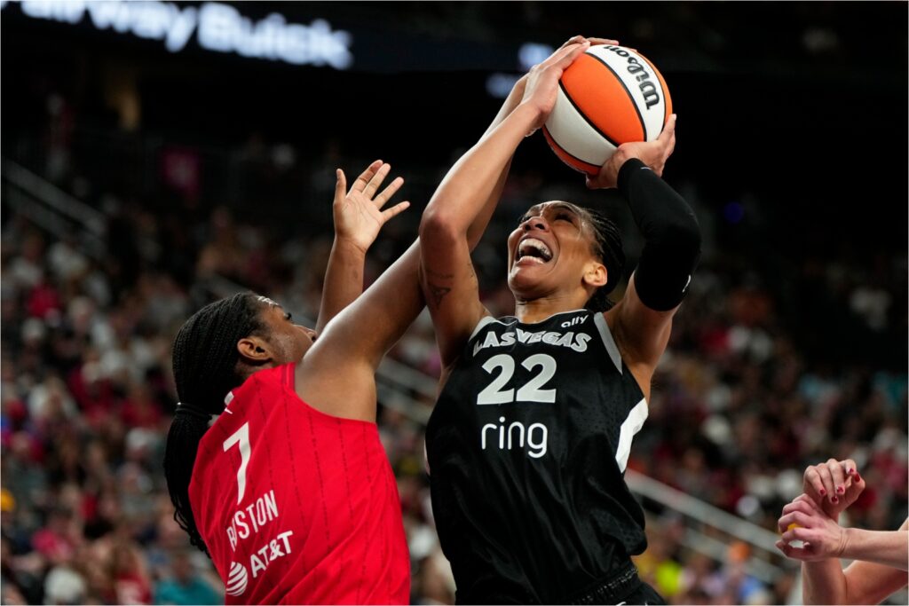 A'ja Wilson and Aliyah Boston