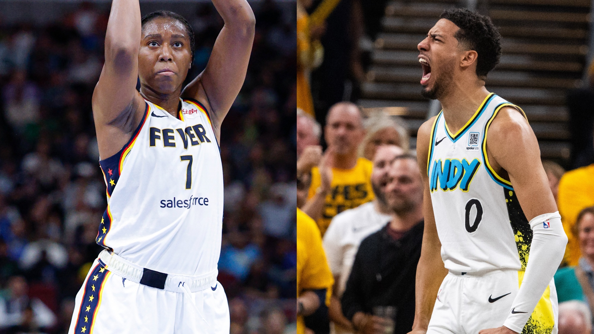 Tyrese Haliburton Goes Wild After Aliyah Boston&rsquo;s Huge 3-Pointer In Indiana Fever's Playoff Game 2 Win