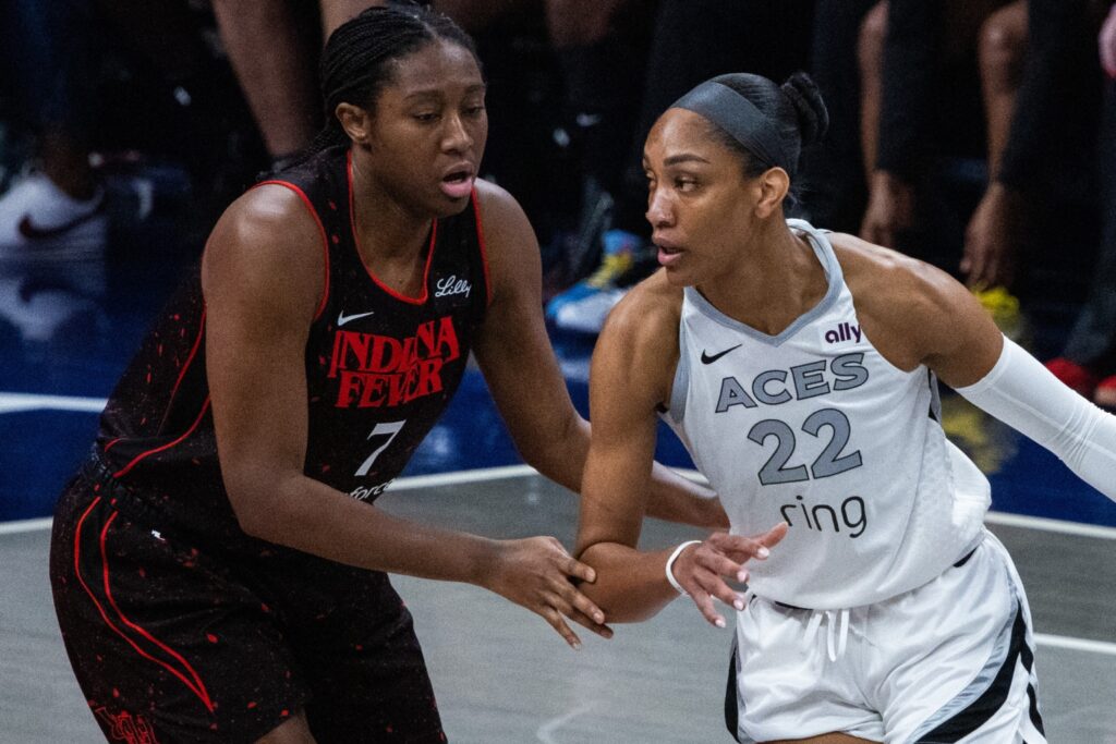 Aliyah Boston and A'ja Wilson