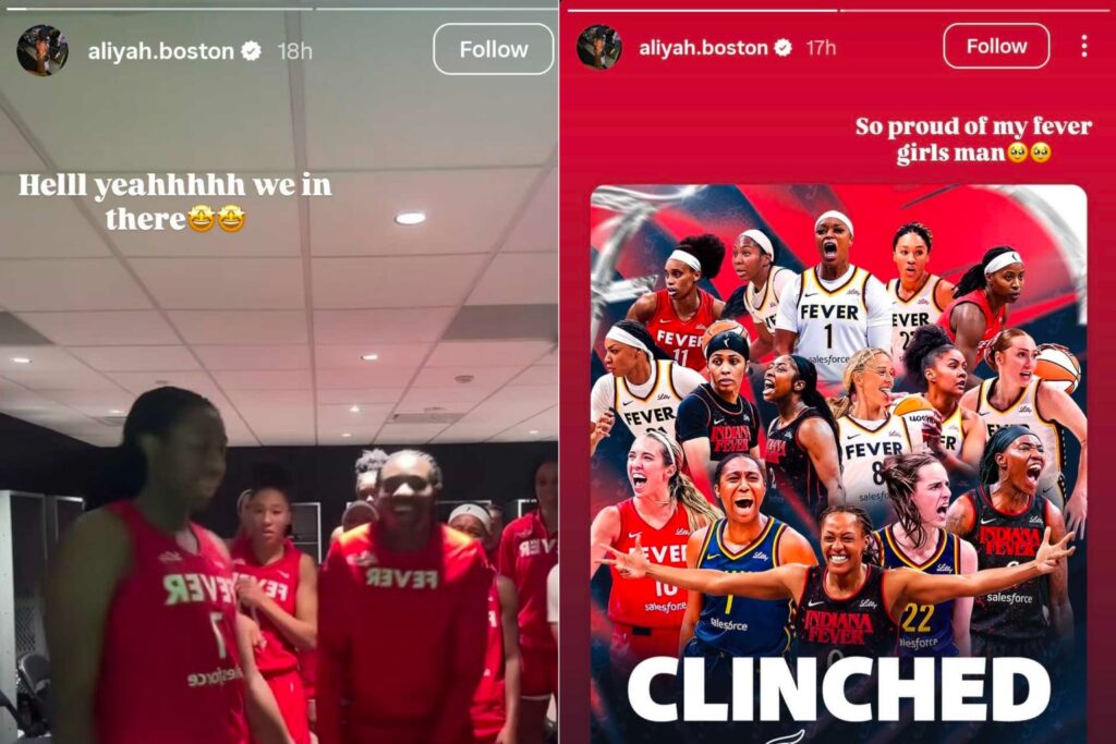 Aliyah Boston's Instagram Story