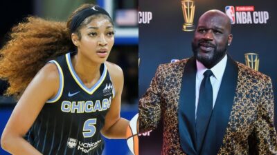Angel Reese and Shaquille O'Neal