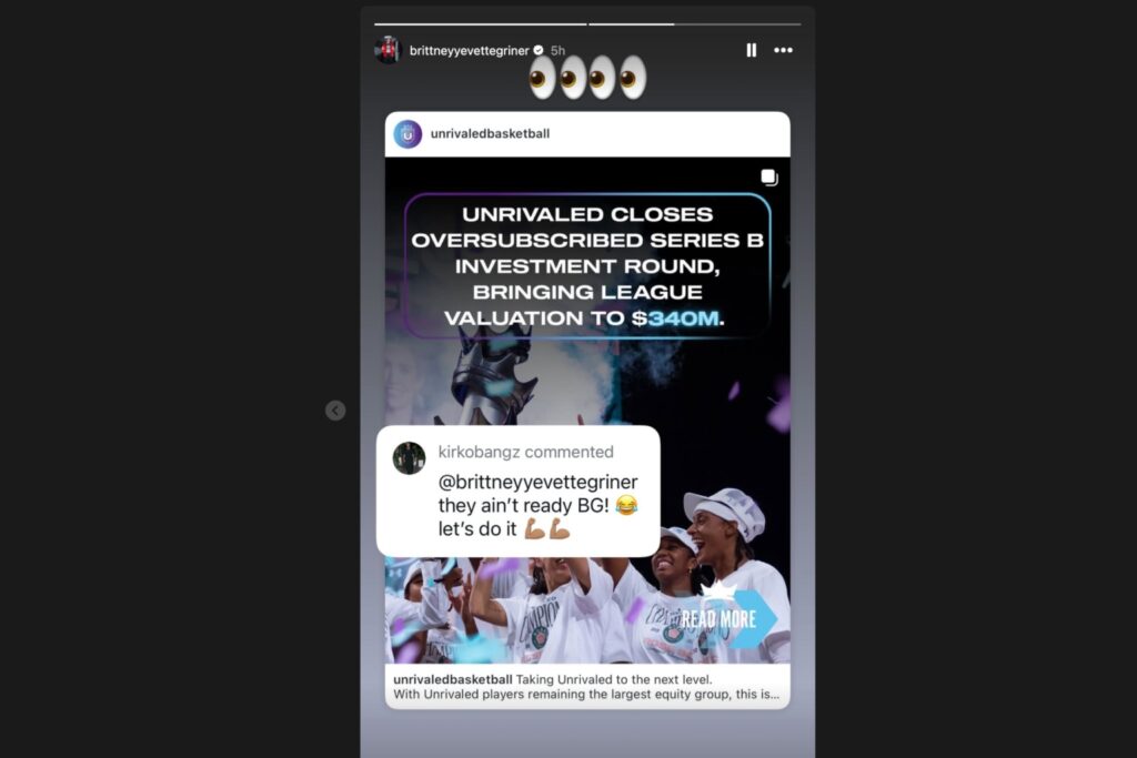 Brittney Griner's Instagram story