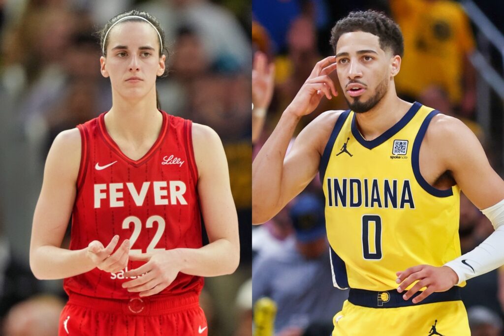Caitlin Clark and Tyrese Haliburton