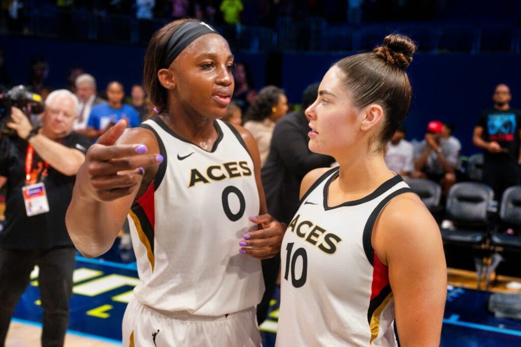 Jackie Young and Kelsey Plum