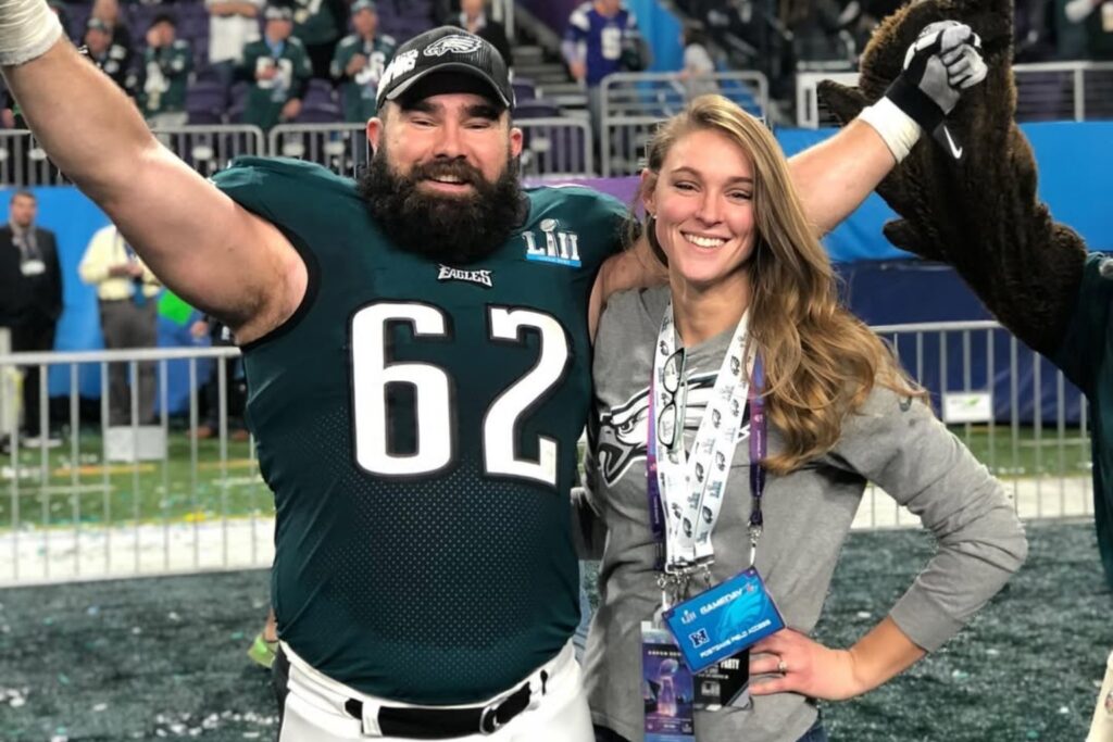 Jason Kelce with wife Kylie Kelce 