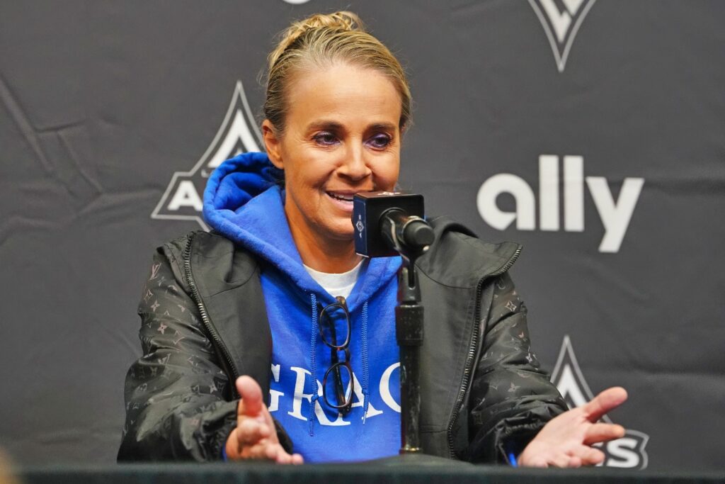 Las Vegas Aces head coach Becky Hammon