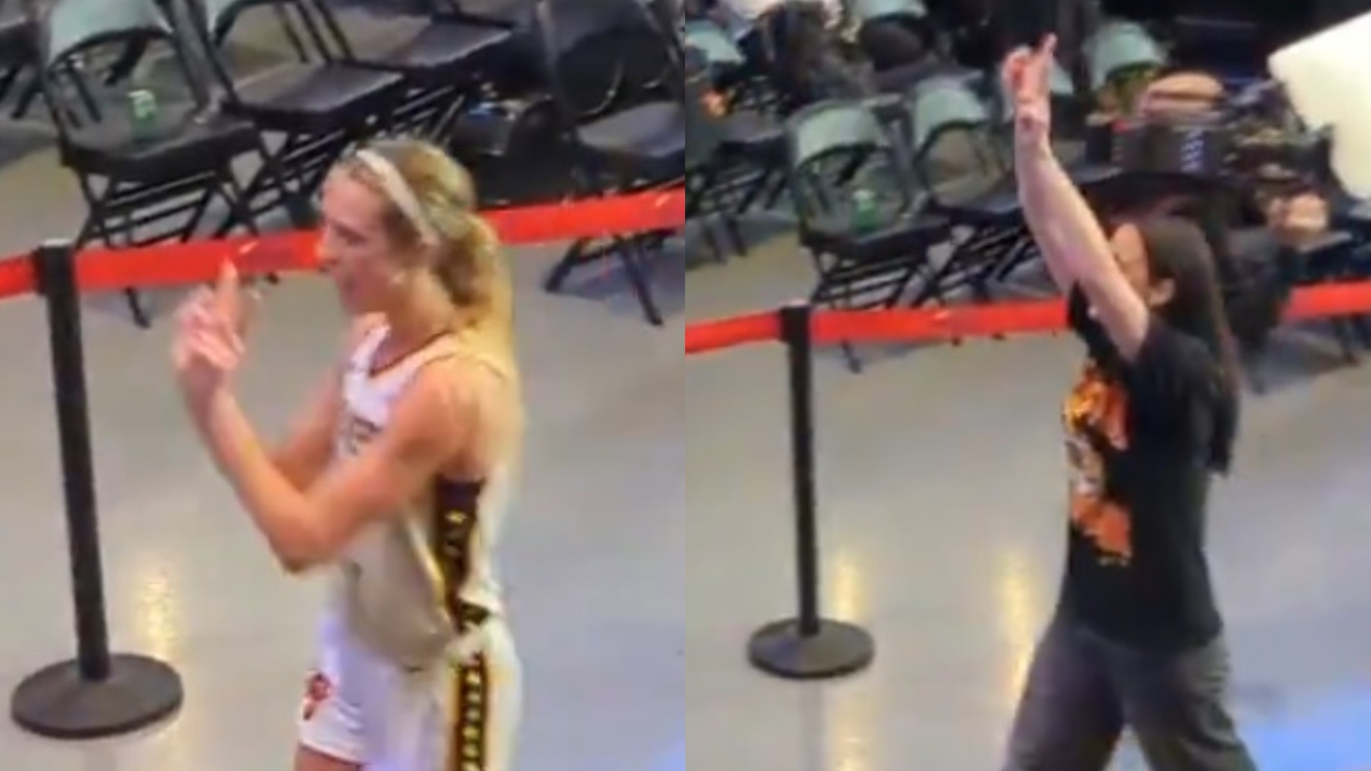 Camera Caught Caitlin Clark, Lexie Hull Throw Up ‘W’ At Atlanta Dream Fans While Walking Off After Game 3 Victory