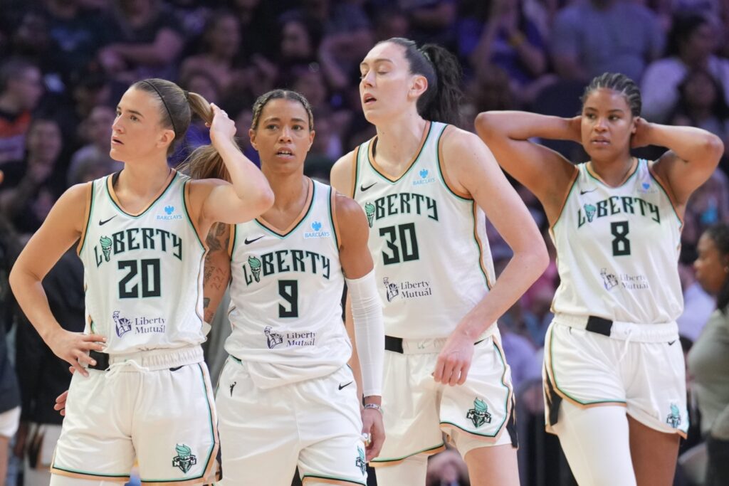 Sabrina Ionescu, Natasha Cloud, Nyara Sabally, and Breanna Stewart