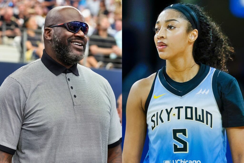 Shaquille O'Neal and Angel Reese