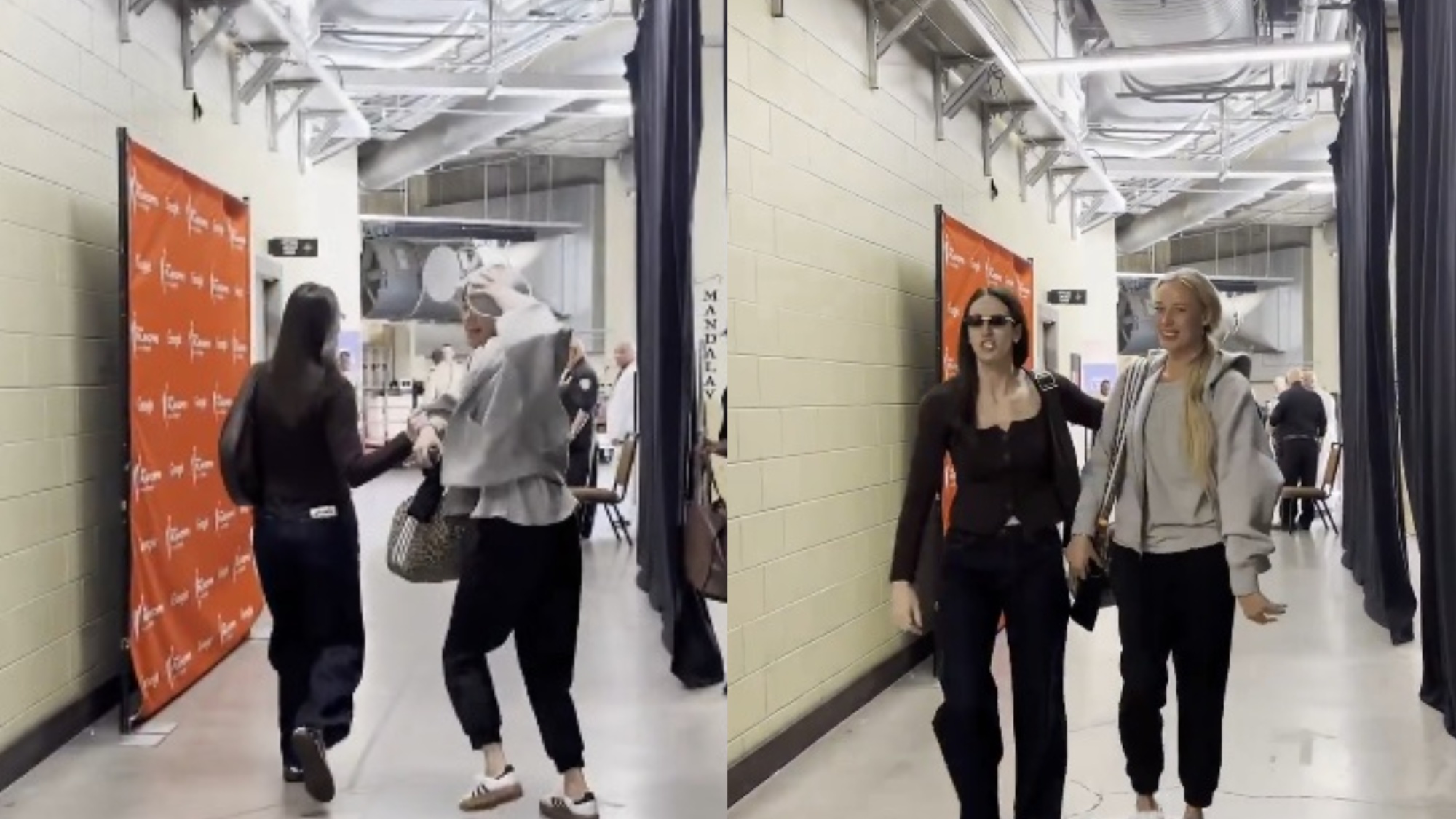 Caitlin Clark Hilariously Forces Sophie Cunningham Into Tunnel Walk Despite Injury [VIDEO]