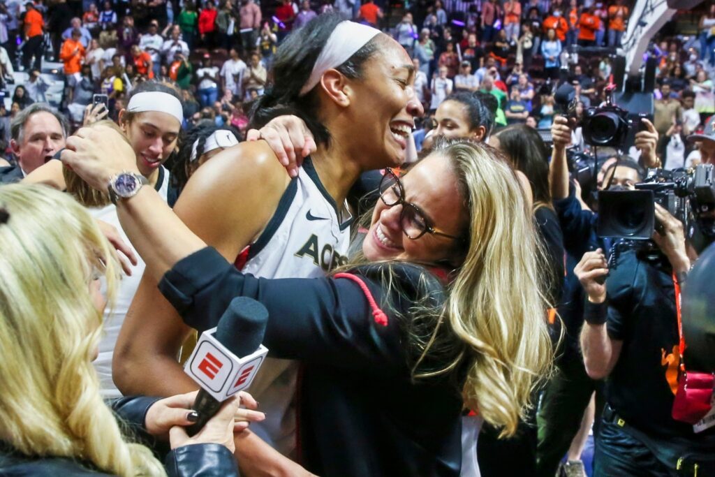 A&rsquo;ja Wilson and Becky Hammon