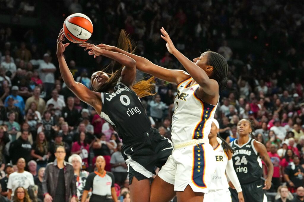 Aliyah Boston and Jackie Young