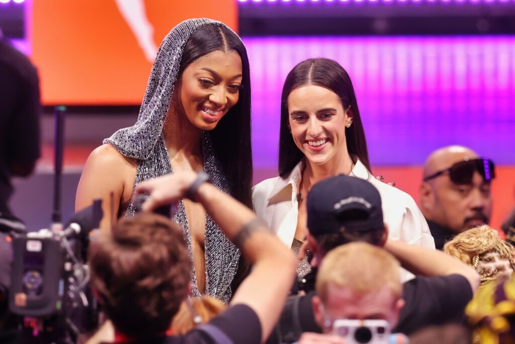 Angel Reese and Caitlin Clark