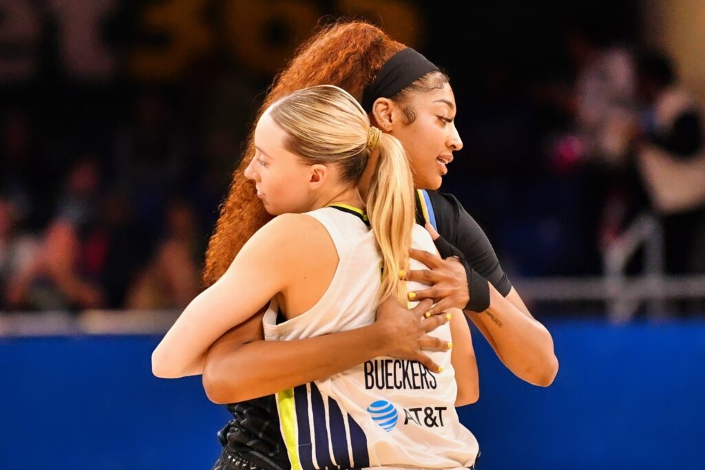 Angel Reese and Paige Bueckers