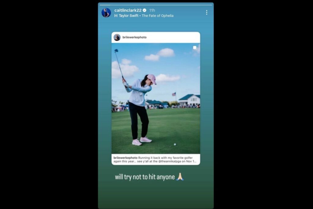 Caitlin Clark Instagram Story