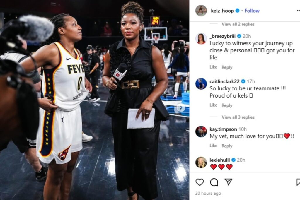 Caitlin Clark's Reaction to Kelsey Mitchell's Post