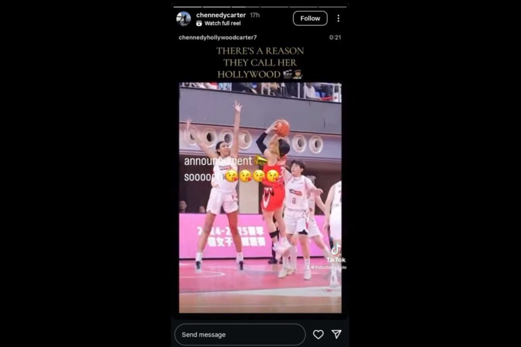 Chennedy Carter Instagram Story